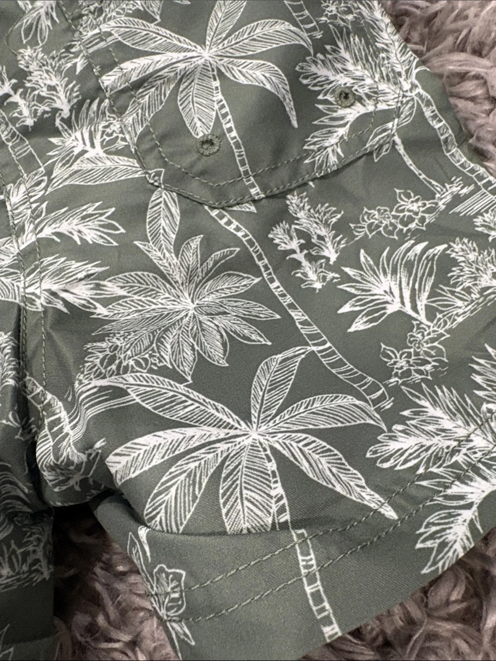 BNWT Janie and Jack Boy’s Green Tropical Print Swim Shorts Size 5